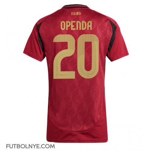 Camiseta Bélgica Lois Openda #20 Primera Equipación para mujer Eurocopa 2024 manga corta